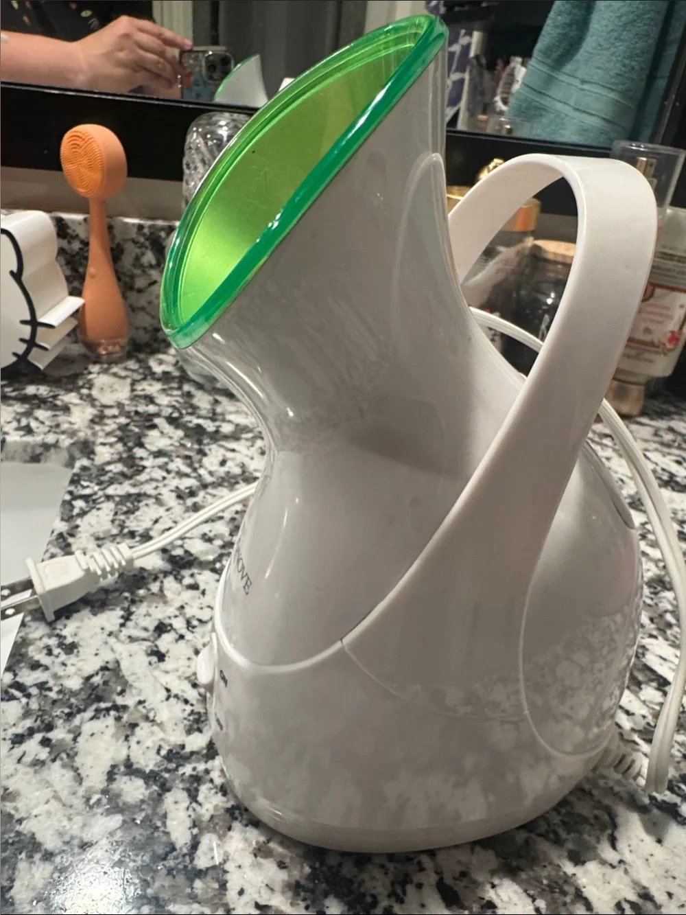 Lonove Green Facial Steamer for Gentle Home Skincare